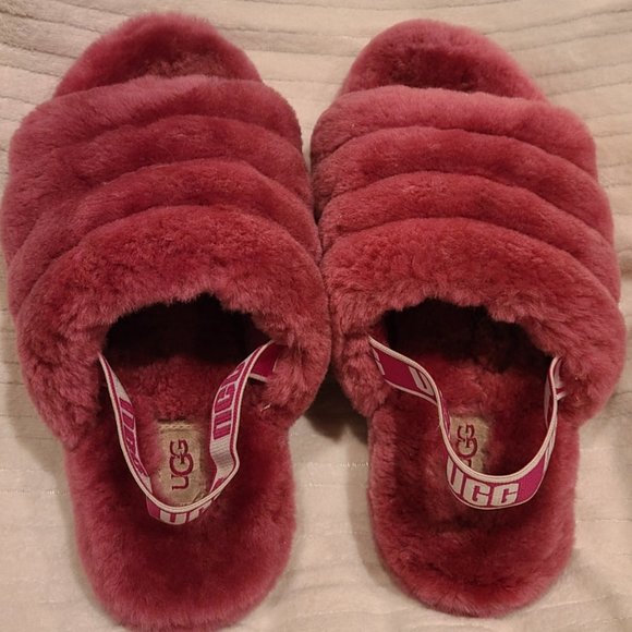 Ugg Pink Fluff Yeah Slippers - Picture 2 of 8